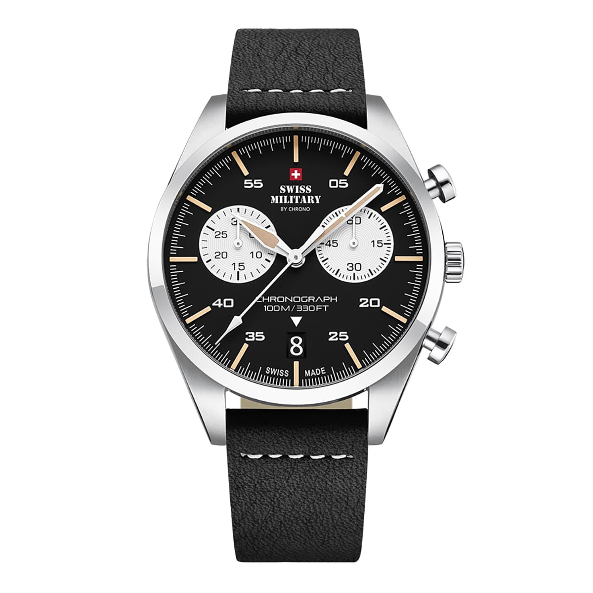 MONTRE SWISS MILITARY HOMME CHRONO CUIR
